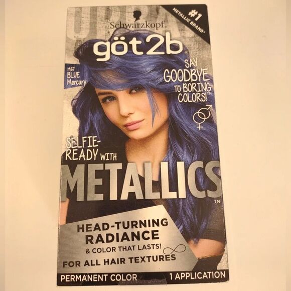 Got2B Hair Color Blue Mercury Metallics NWT Schwarzkopf - Picture 9 of 10